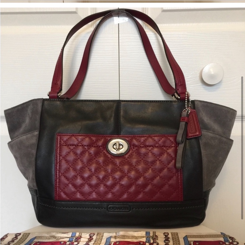 COACH Leather & Suede Classic Handbag